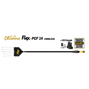 Oliviero Flex-PCF14 Cordless Professionale Asta Fissa 245cm con Energy Kit