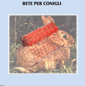 Rete per conigli con paletti  ( 50mx65cmh) Recinti Elettrici Sabart